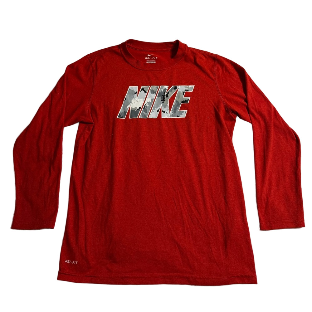 Nike Drifit Long Sleeve Activewear Athletic Sporty Preteen Shirt Youth Large
